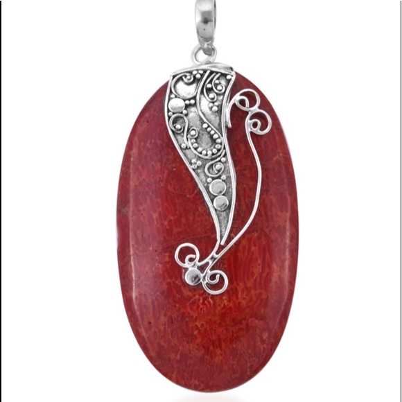 Sponge Coral Pendant in Sterling Silver - Picture 1 of 8